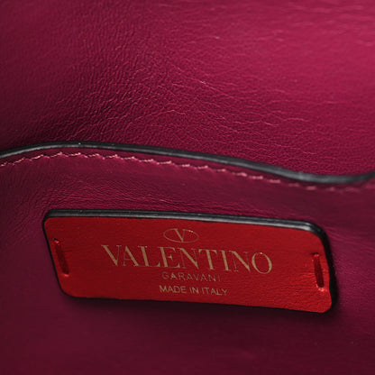 Valentino Garavani Calfskin V Rivet Chain Clutch Camelia 6 of 8