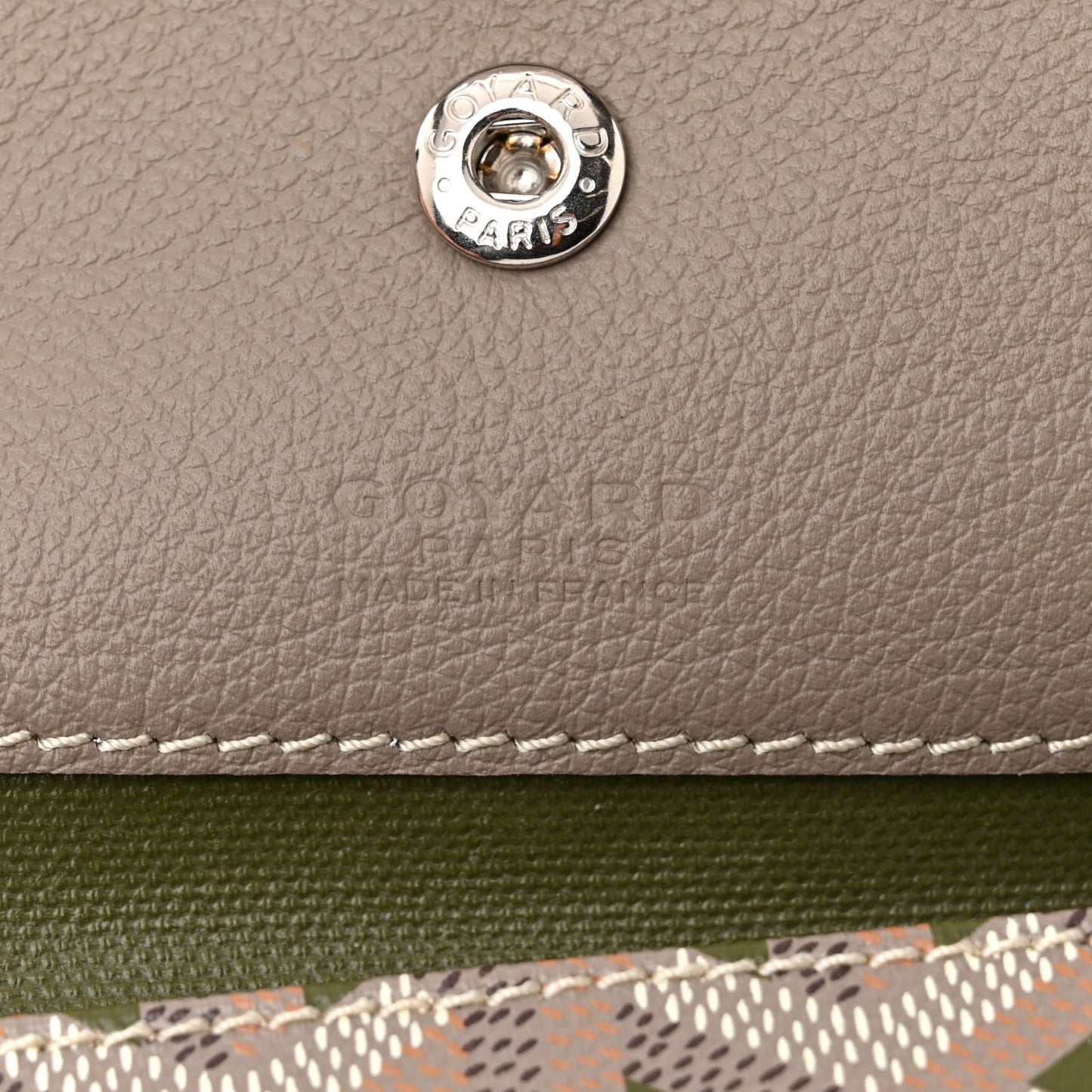 Goyardine Saint Louis Claire Voie PM Grege Khaki
