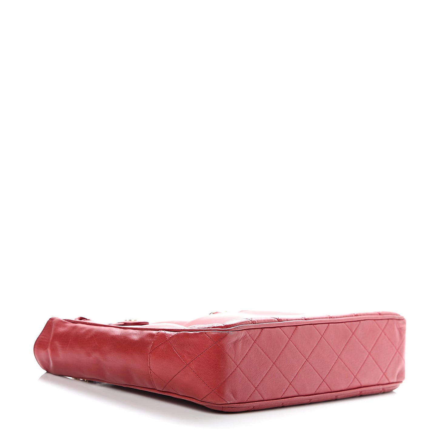 Lambskin Quilted Tote Red