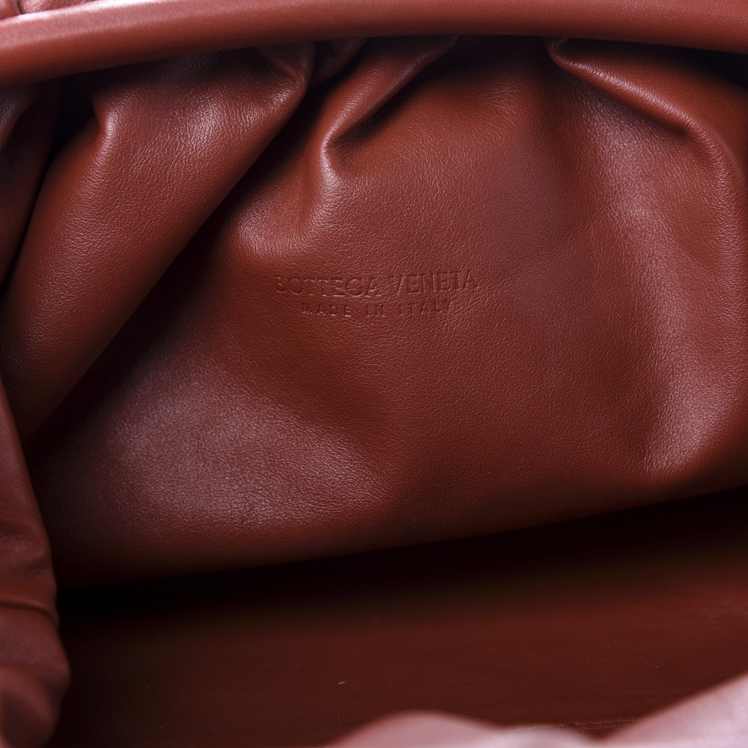 Bottega Veneta Smooth Butter Calf The Pouch Oversized Clutch Rust 8 of 9