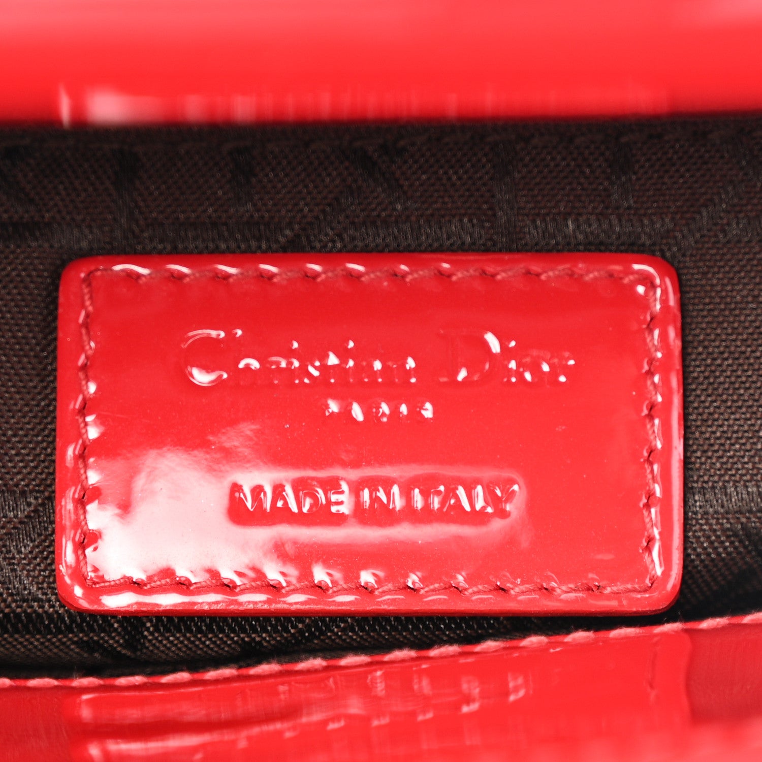 Christian Dior Patent Cannage Mini Lady Dior Red 6 of 12