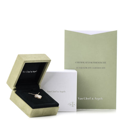 Van Cleef & Arpels 18K Yellow Gold Mother of Pearl Vintage Alhambra Pendant Necklace 7 of 7