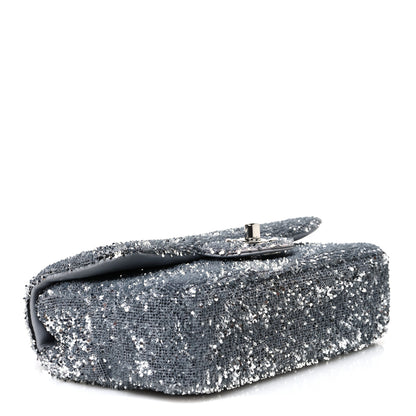 Chanel Sequin Mini Rectangular Flap Silver 4 of 11