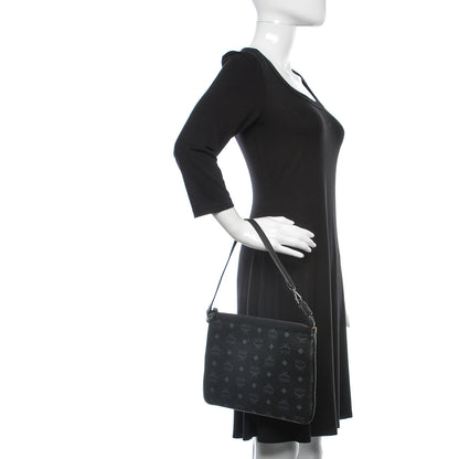 MCM Visetos Liz Shopper Tote Pouch Black 2 of 8