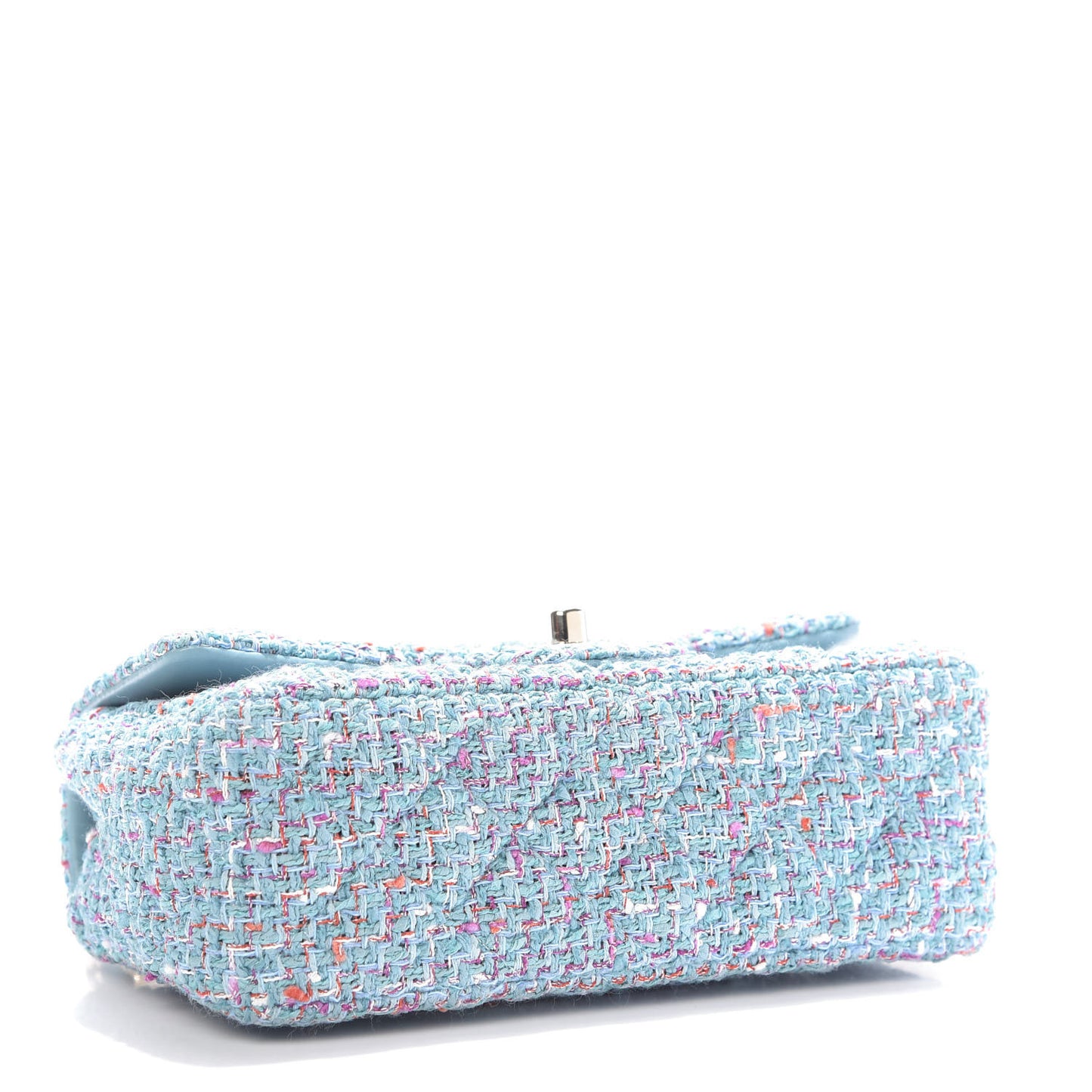 Tweed Quilted Mini Rectangular Flap Turquoise Purple White Red