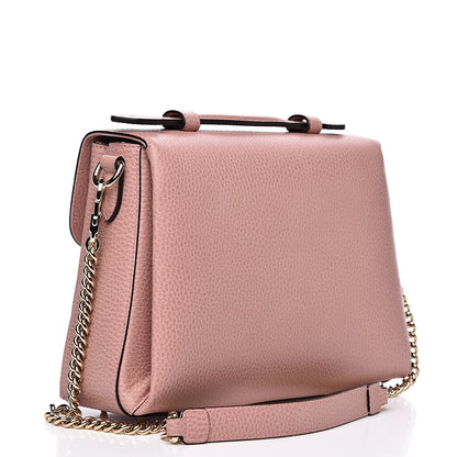 Gucci Dollar Calfskin Interlocking G Top Handle Shoulder Bag Soft Pink 3 of 9