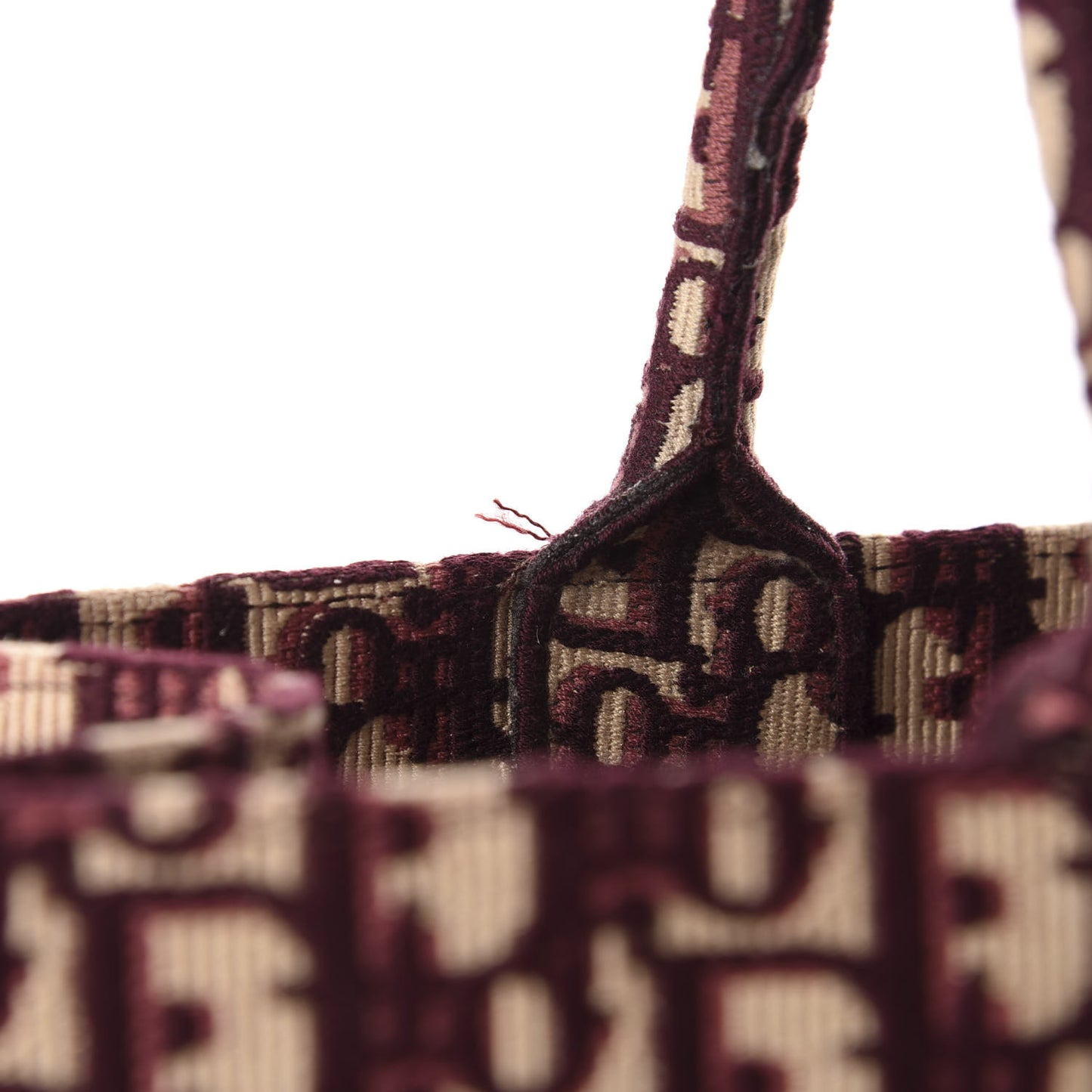 Oblique Large Book Tote Burgundy Multicolor