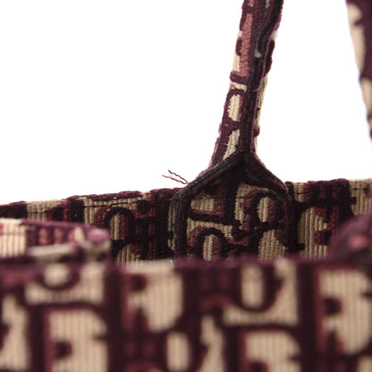 Christian Dior Oblique Large Book Tote Burgundy Multicolor 8 of 11