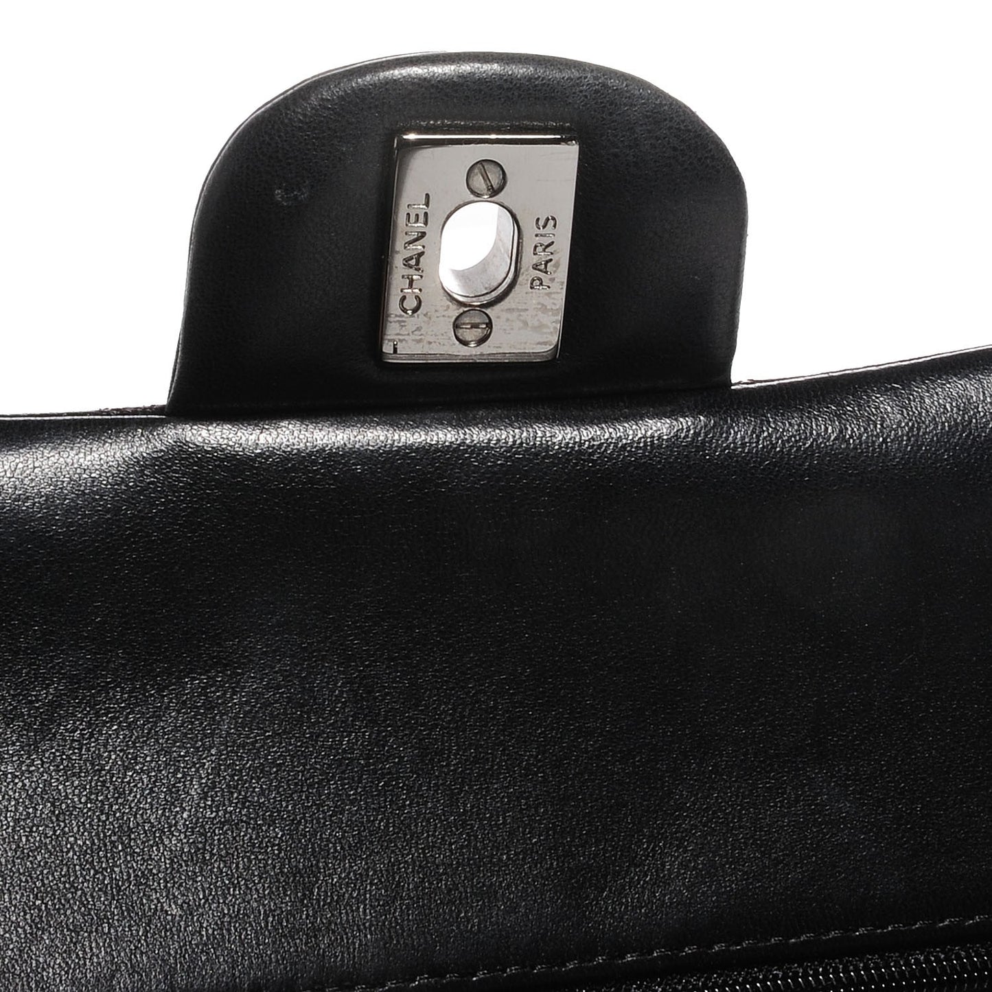 Lambskin Medium Double Flap Black