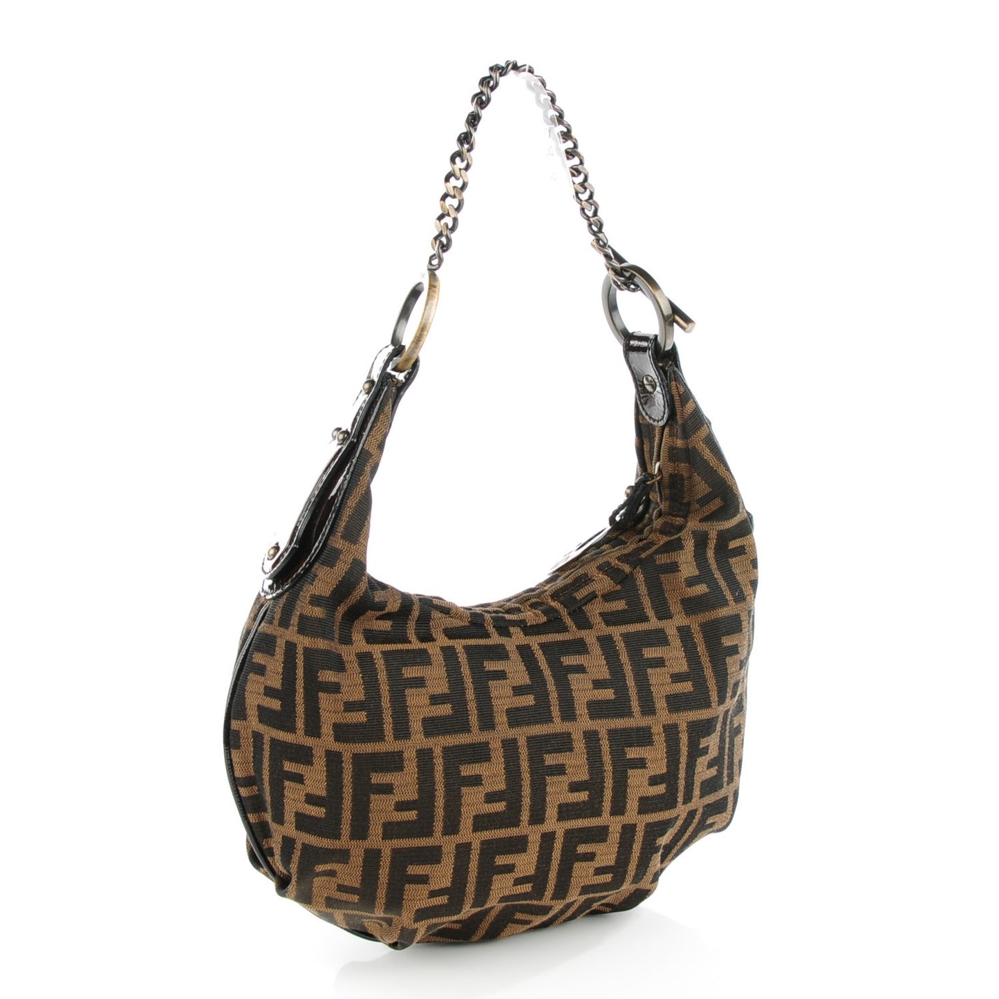 Zucca Patent Small Chef Chain Hobo Tobacco