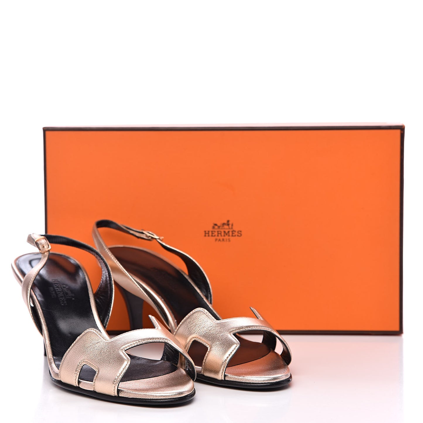 Metallic Nappa Night 70 Slingback Sandals 36 Or Rose