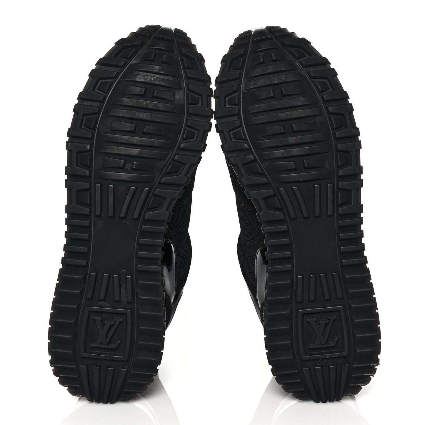 Suede Monogram Run Away Sneakers 35.5 Black