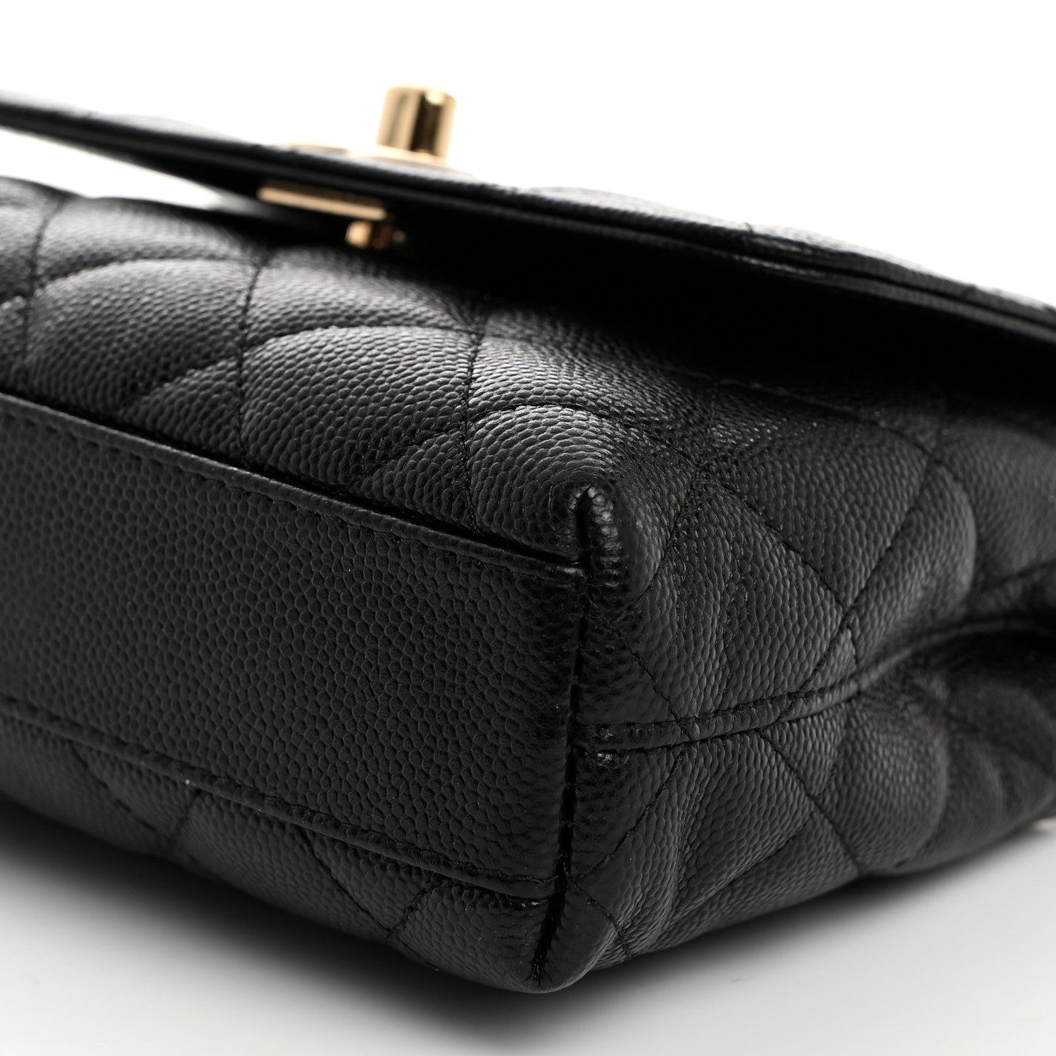 Chanel Caviar Quilted Coco Handle Clutch With Chain Black 10 of 10