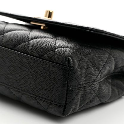 Chanel Caviar Quilted Coco Handle Clutch With Chain Black 10 of 10