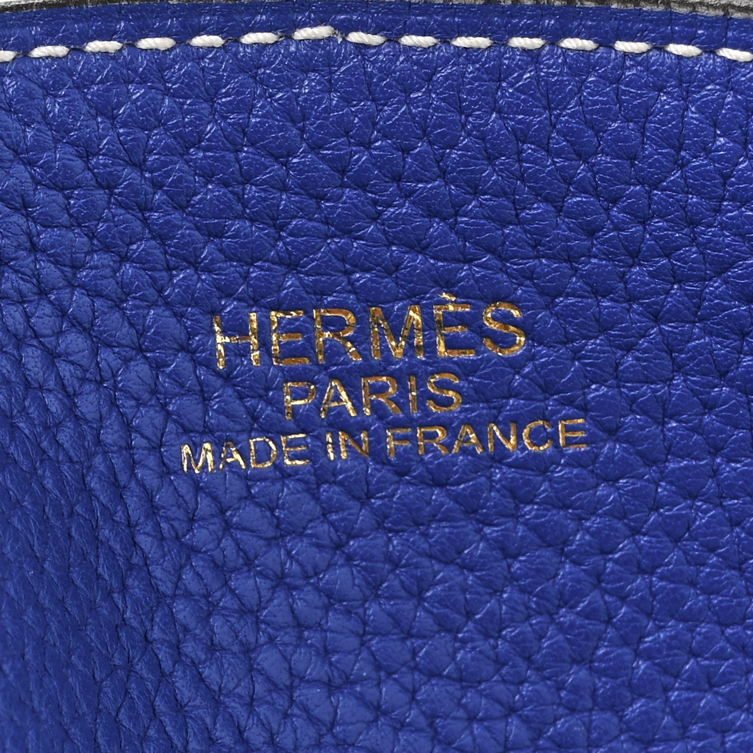 Hermes Taurillon Clemence Double Sens 36 Reversible Tote Graphite Bleu Electrique 9 of 15