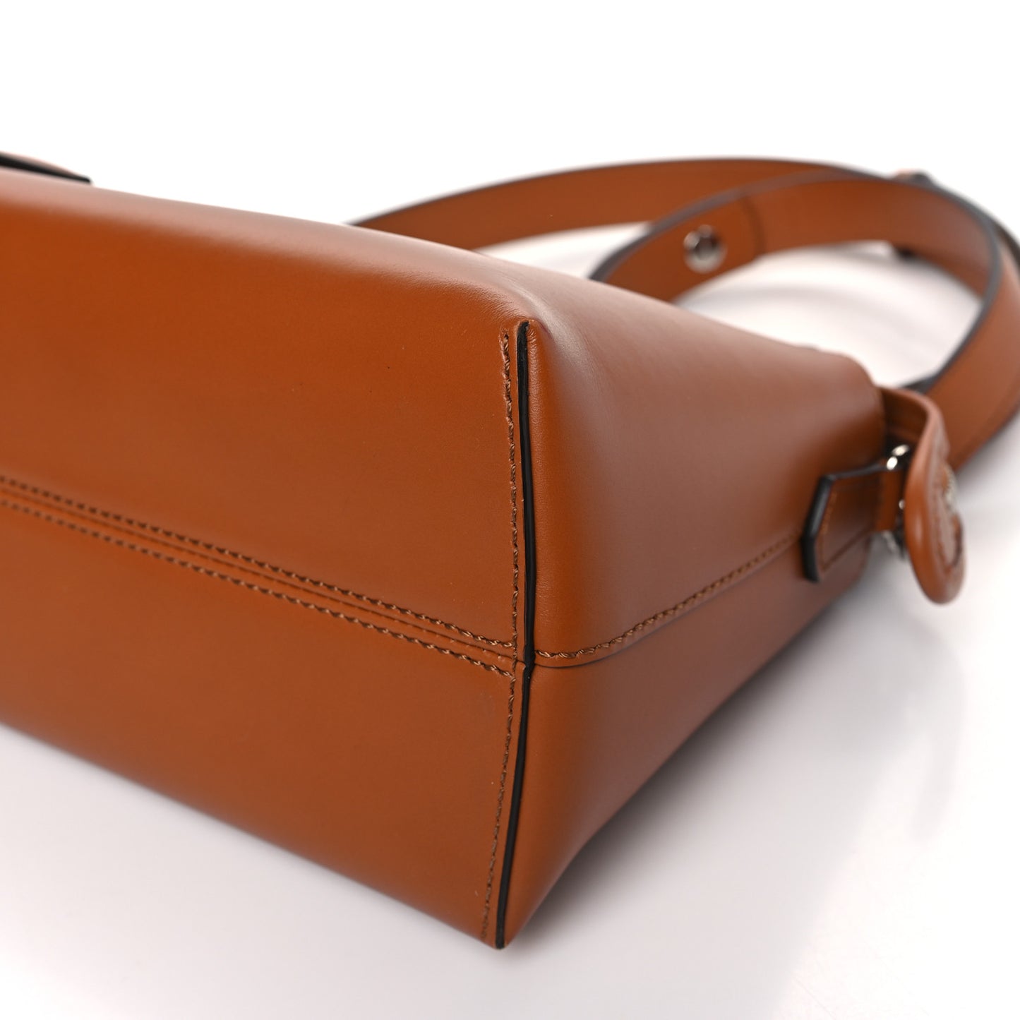 Vitello King Logo Embossed Medium By The Way Boston Bag Cuoio