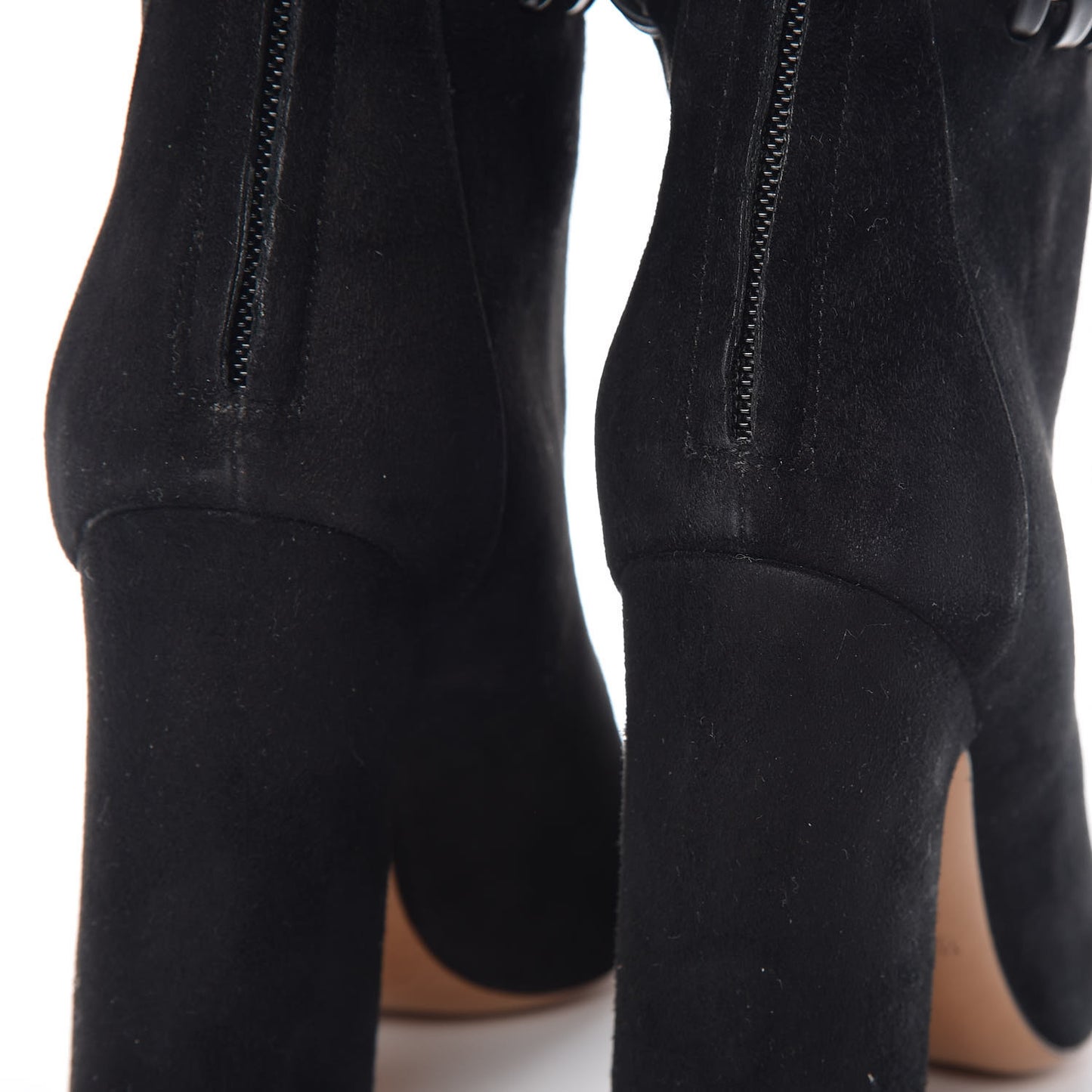 Suede Ankle Chain Boots 35.5 Black