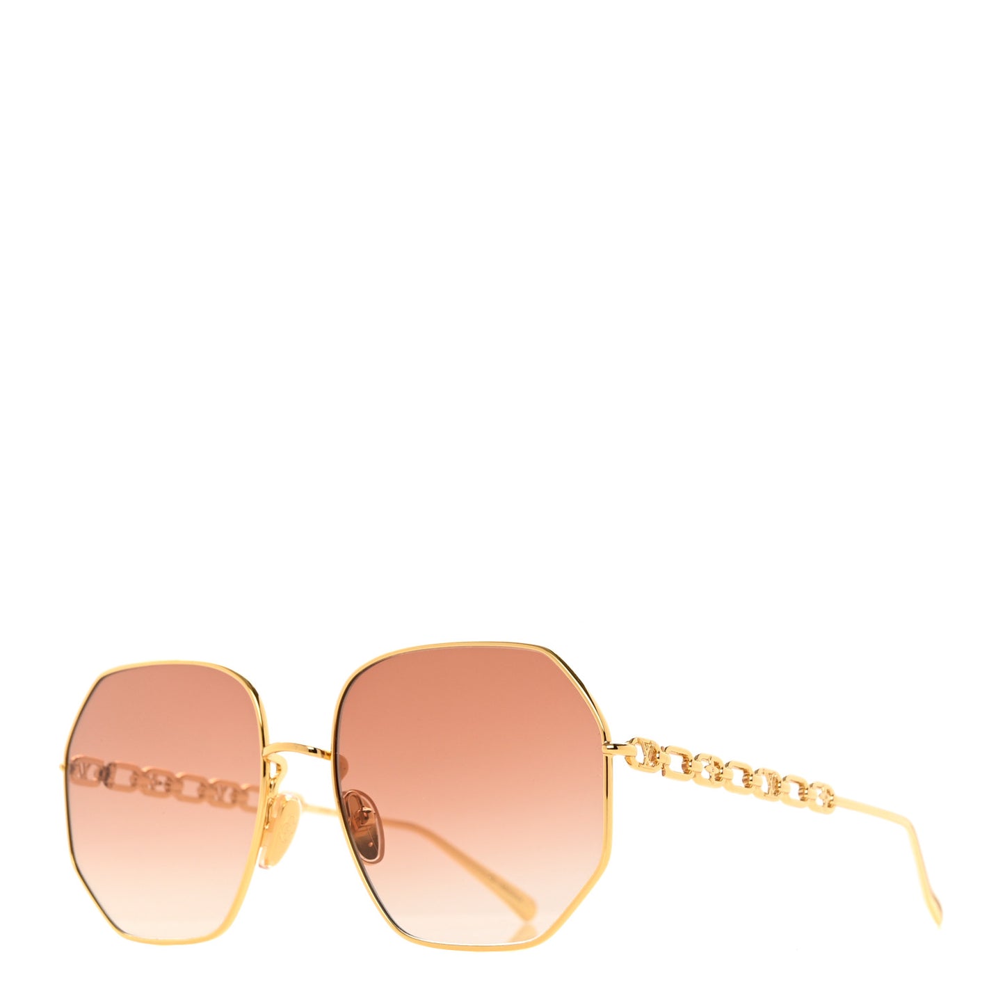 Metal My LV Chain Round Sunglasses Z1650W Gold