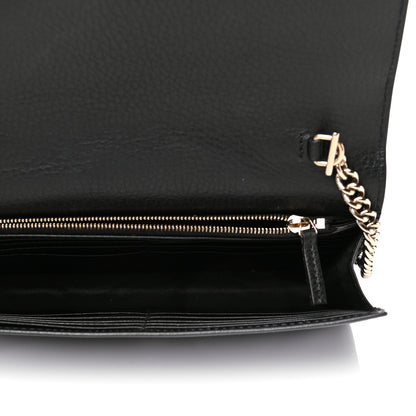 Gucci Dollar Calfskin Interlocking G Chain Wallet Black 5 of 19