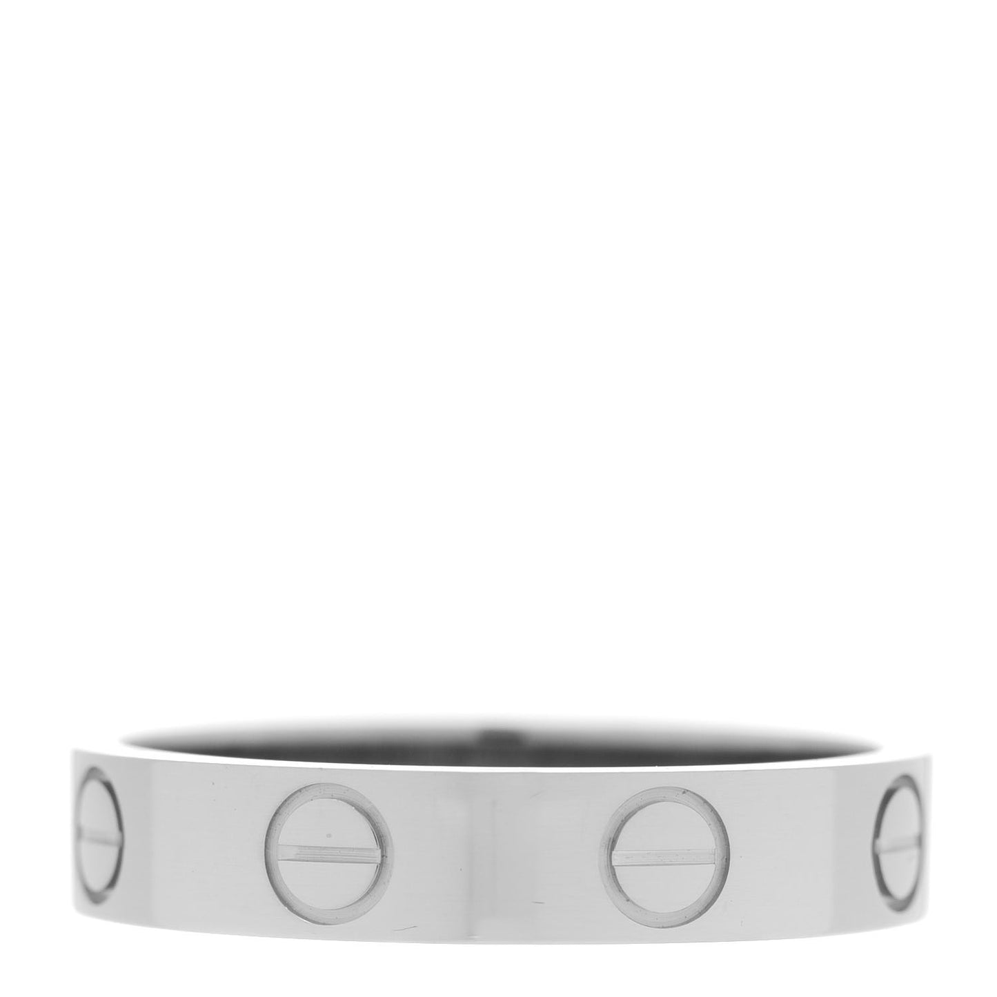 18K White Gold 3.5mm LOVE Wedding Band Ring 50 5.25