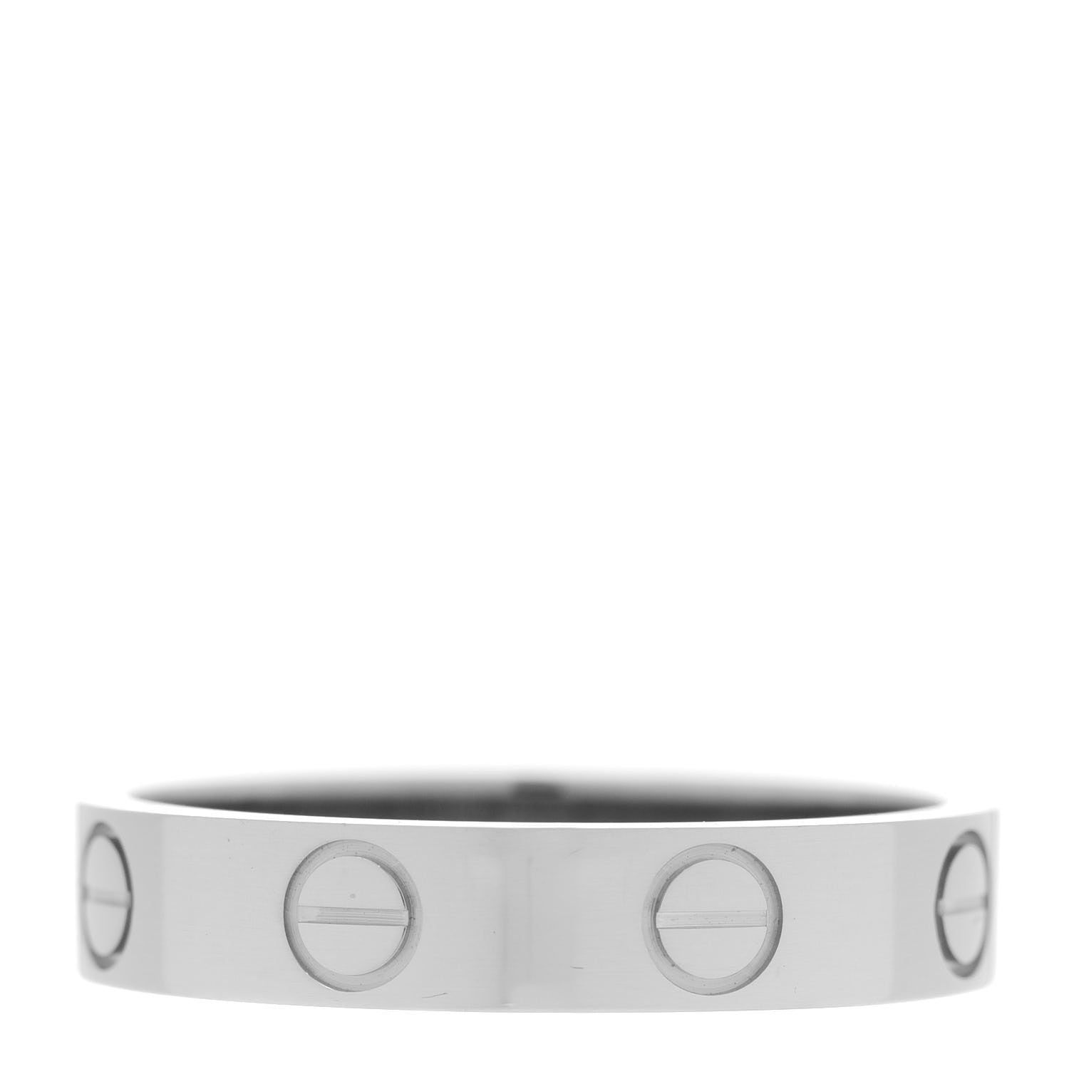 Cartier 18K White Gold 3.5mm LOVE Wedding Band Ring 50 5.25 3 of 5
