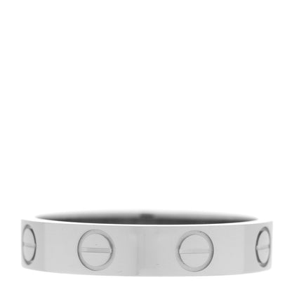 Cartier 18K White Gold 3.5mm LOVE Wedding Band Ring 50 5.25 3 of 5