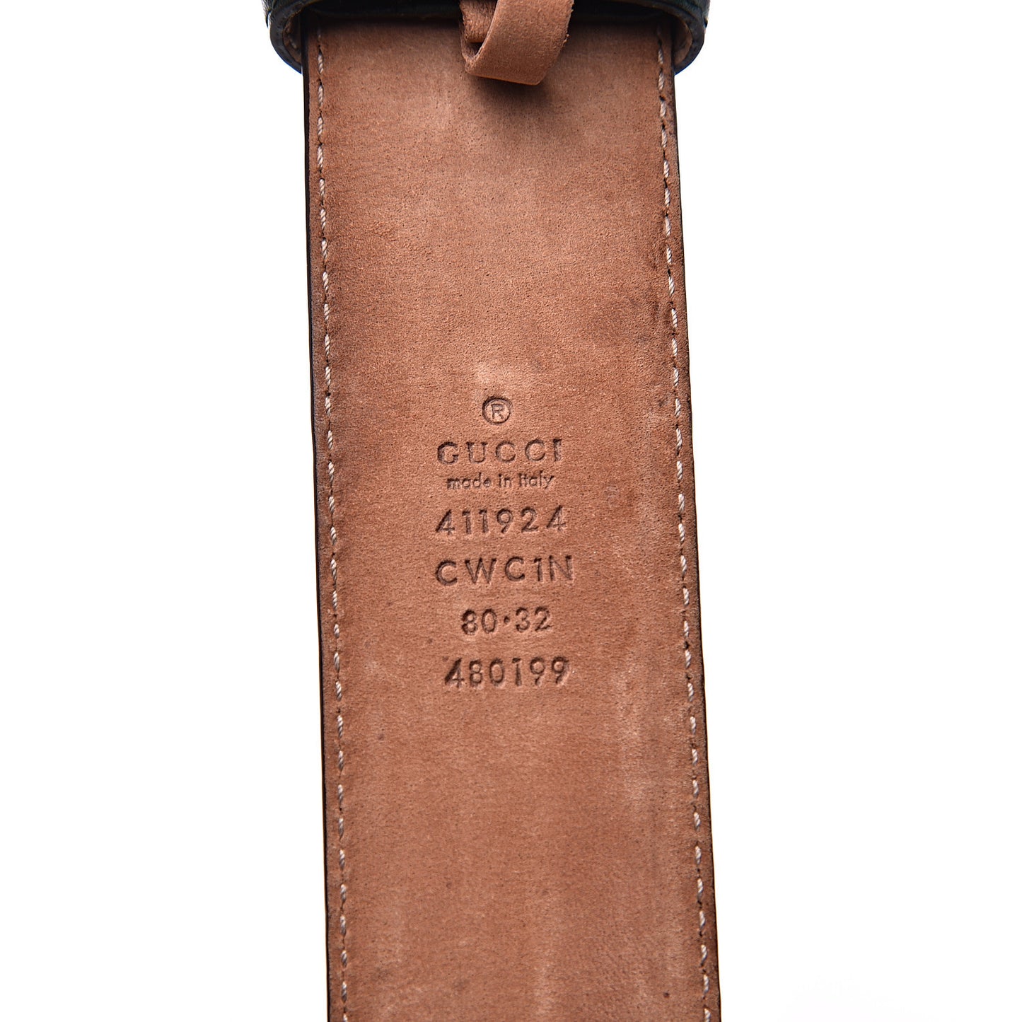 Guccissima Signature Interlocking G 40mm Belt 80 32 Verde