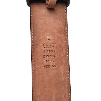 Gucci Guccissima Signature Interlocking G 40mm Belt 80 32 Verde 6 of 6