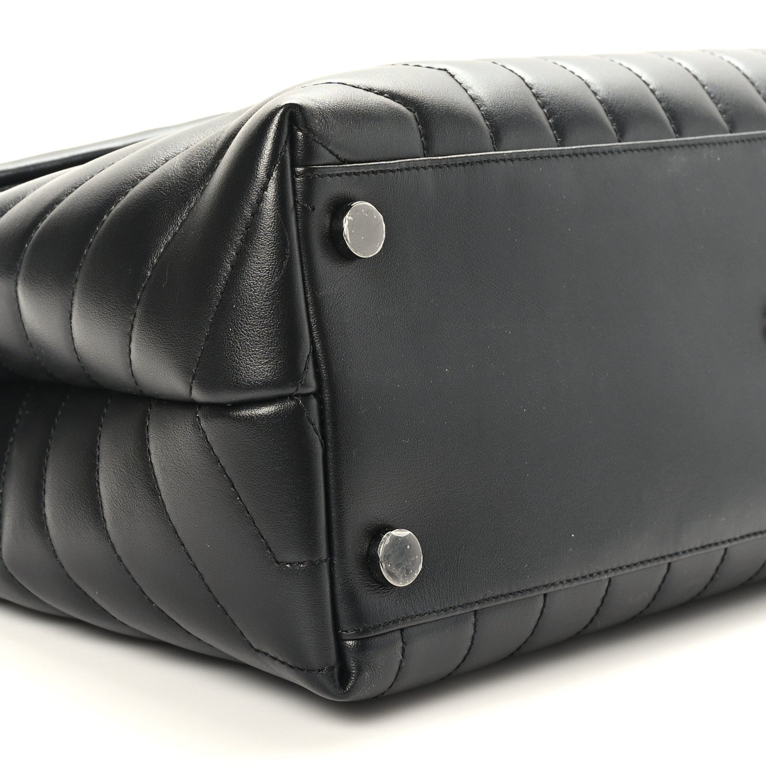 Saint Laurent Calfskin Y Quilted Monogram Large Loulou Chain Satchel Black 8 of 9