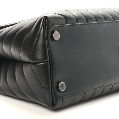 Saint Laurent Calfskin Y Quilted Monogram Large Loulou Chain Satchel Black 8 of 9