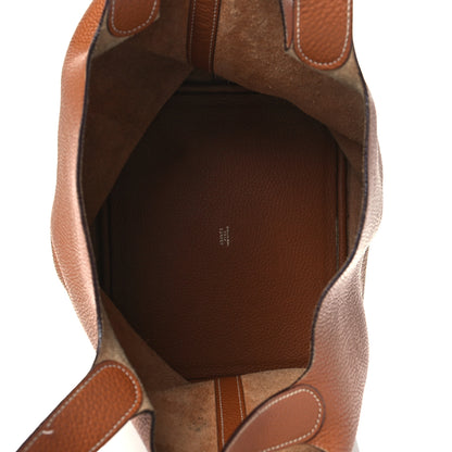 Hermes Taurillon Clemence Picotin 22 MM Gold 5 of 14