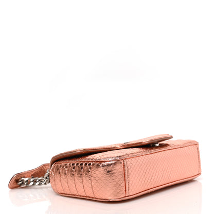 Prada Metallic Ayers Impunture Diagramme Small Chain Flap Shoulder Bag Antico Mordore 4 of 8