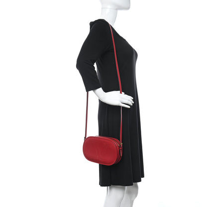 Valentino Garavani Calfskin VLogo Crossbody Red 2 of 9