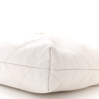 Chanel Shiny Calfskin Quilted Chanel 22 White 12 of 12