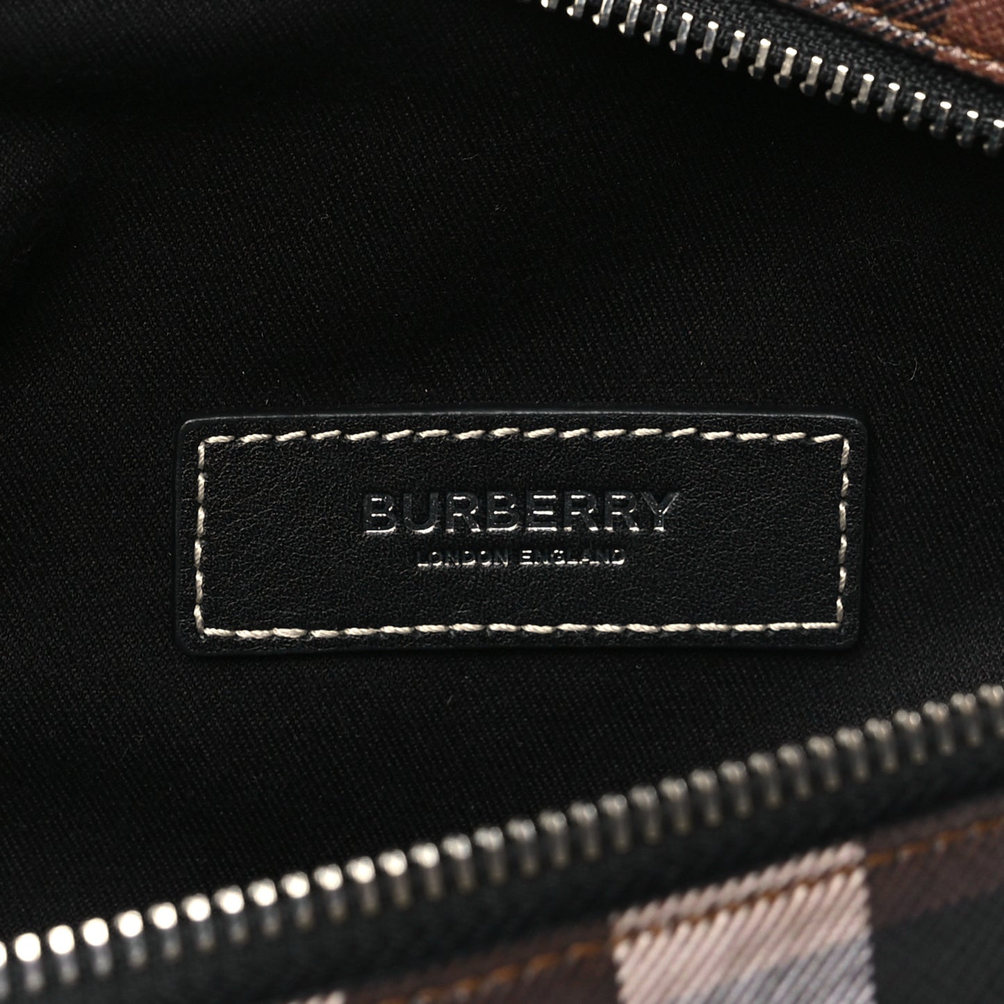 E-canvas Check Cason Bum Bag Dark Birch Brown
