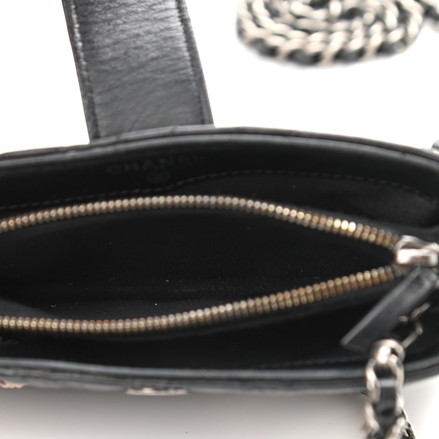 Aged Calfskin Lucky Charms 2.55 Reissue Mini Clutch With Chain Black
