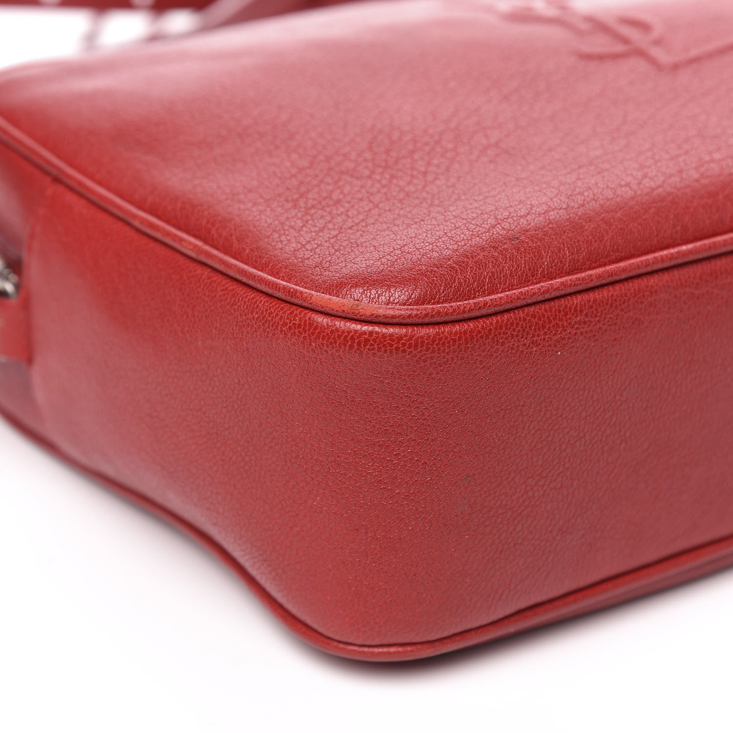 Saint Laurent Calfskin Monogram Small Lou Camera Bag Red 8 of 16