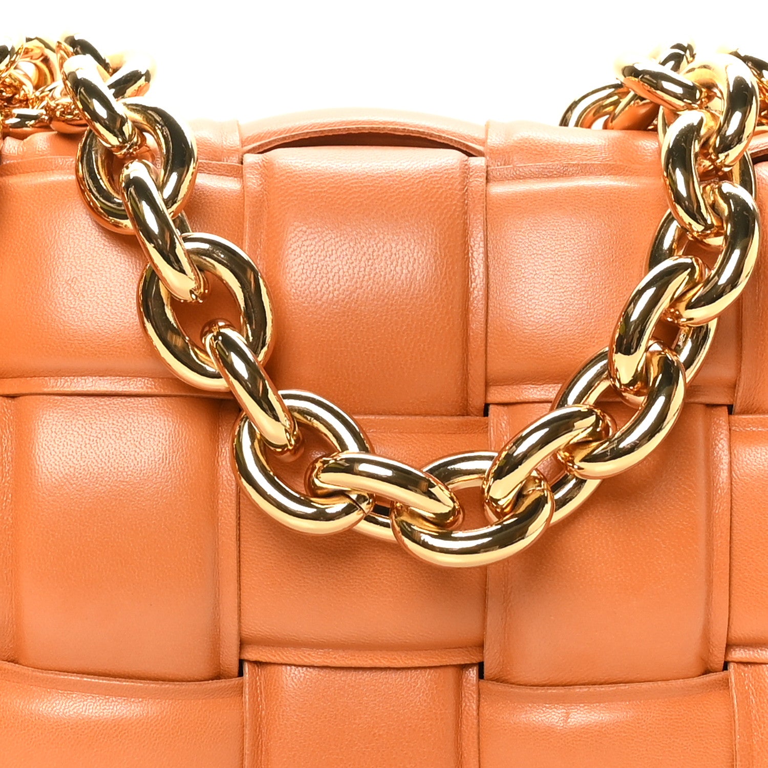 Bottega Veneta Lambskin Maxi Intreccio Padded Chain Cassette Crossbody Bag Clay 7 of 9