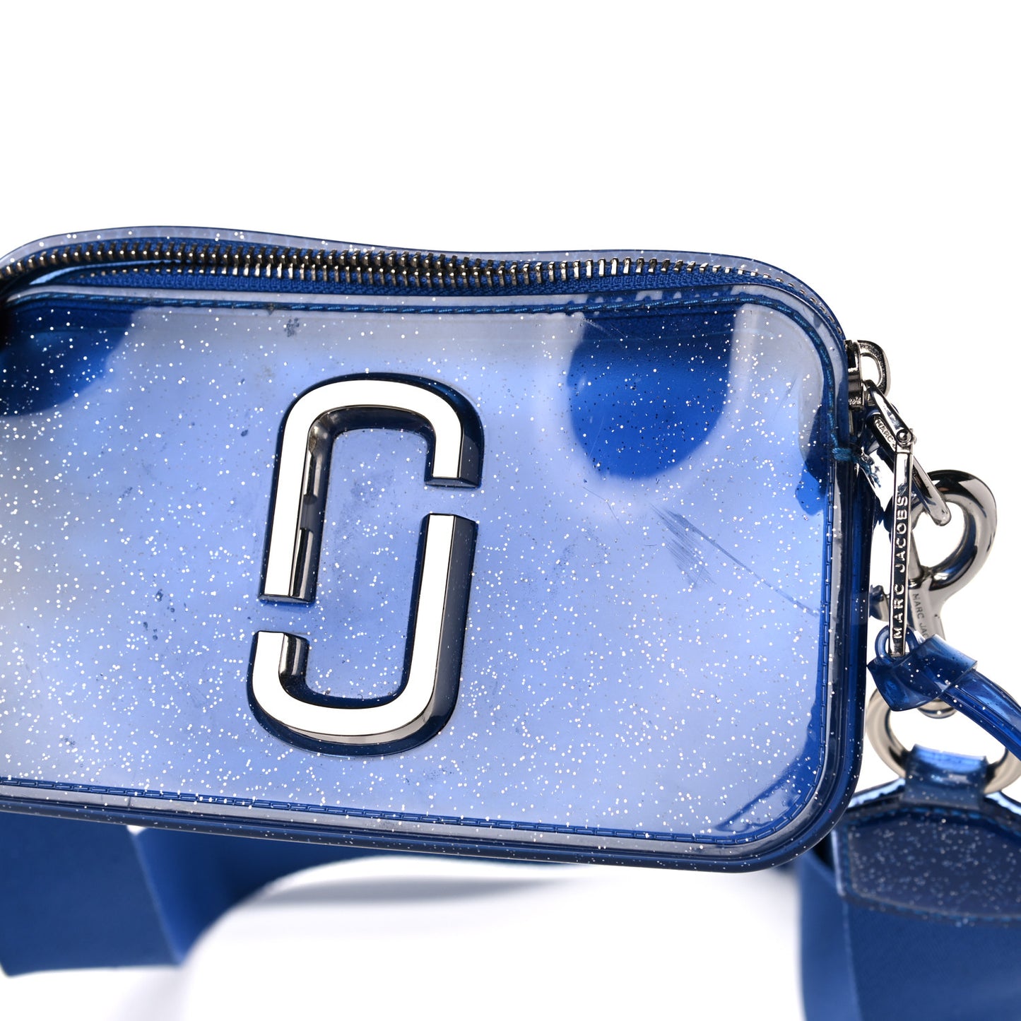 Jelly Glitter Small Snapshot Camera Bag Blue