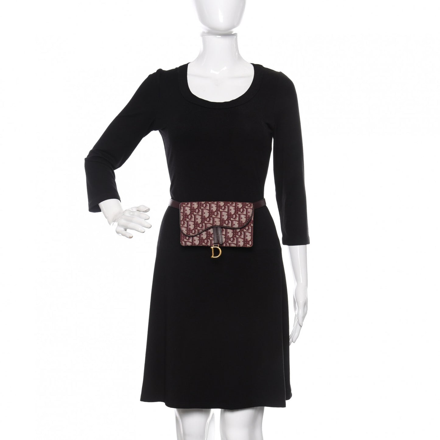 Oblique Saddle Belt Bag Bordeaux