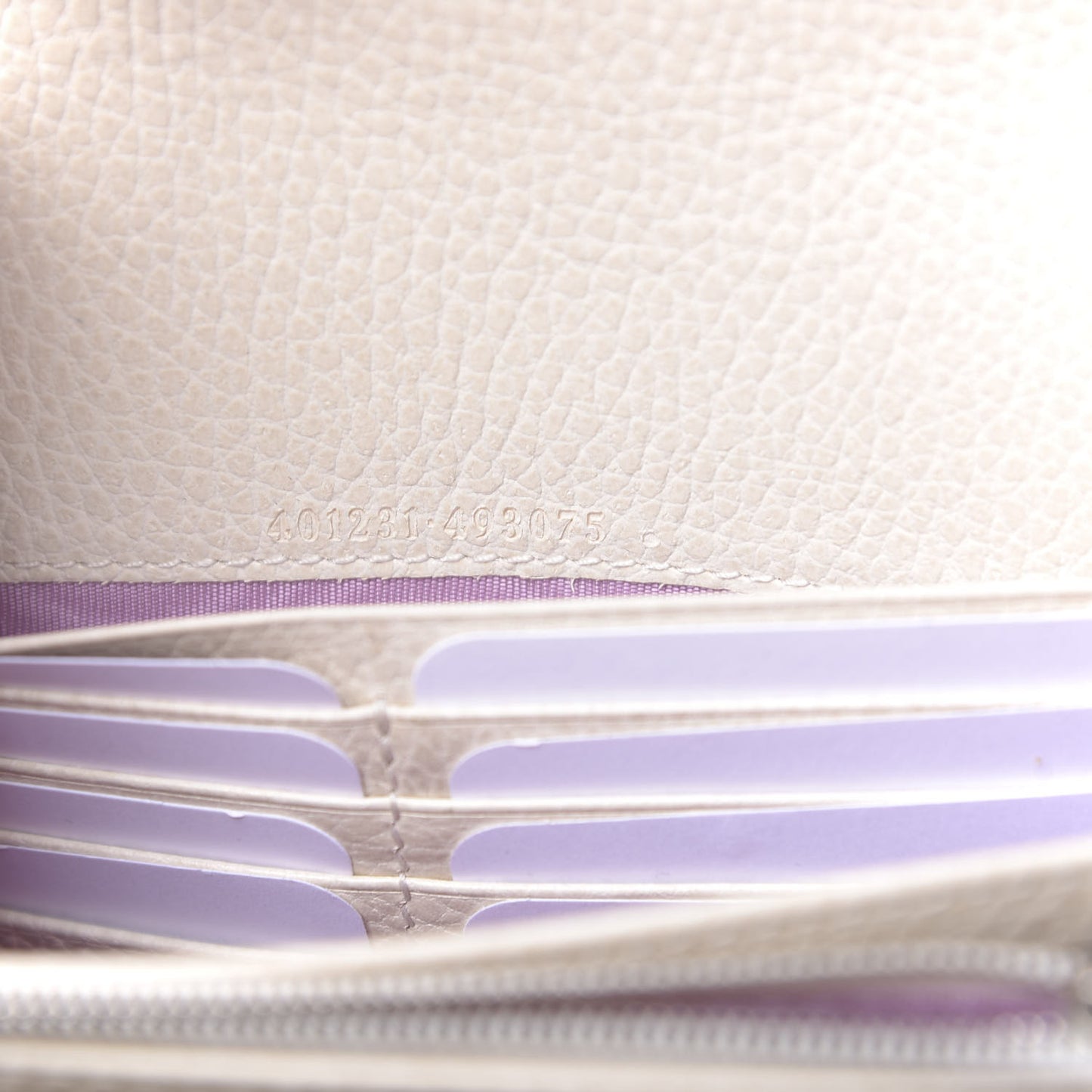 Dollar Calfskin Mini Dionysus Chain Wallet Mystic White