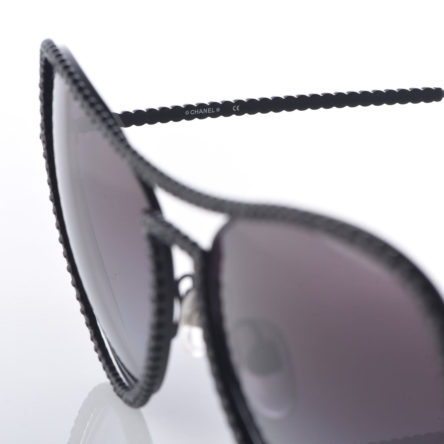 Crystal Aviator Sunglasses 71108 Black