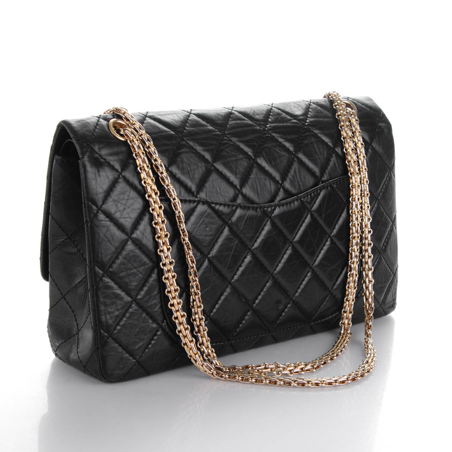 Chanel Aged Calfskin Quilted 50th Anniversary 2.55 Reissue 227 Flap Black 4 of 9