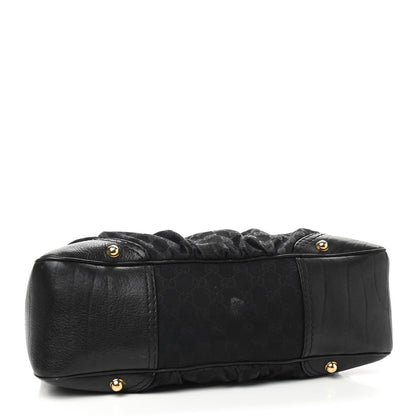 Gucci Monogram Medium Jockey Hobo Black 3 of 11