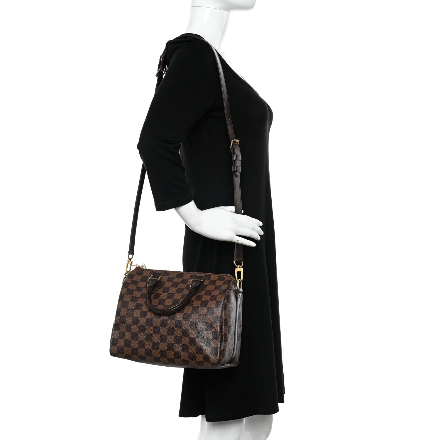 Louis Vuitton Damier Ebene Speedy Bandouliere 25 2 of 9