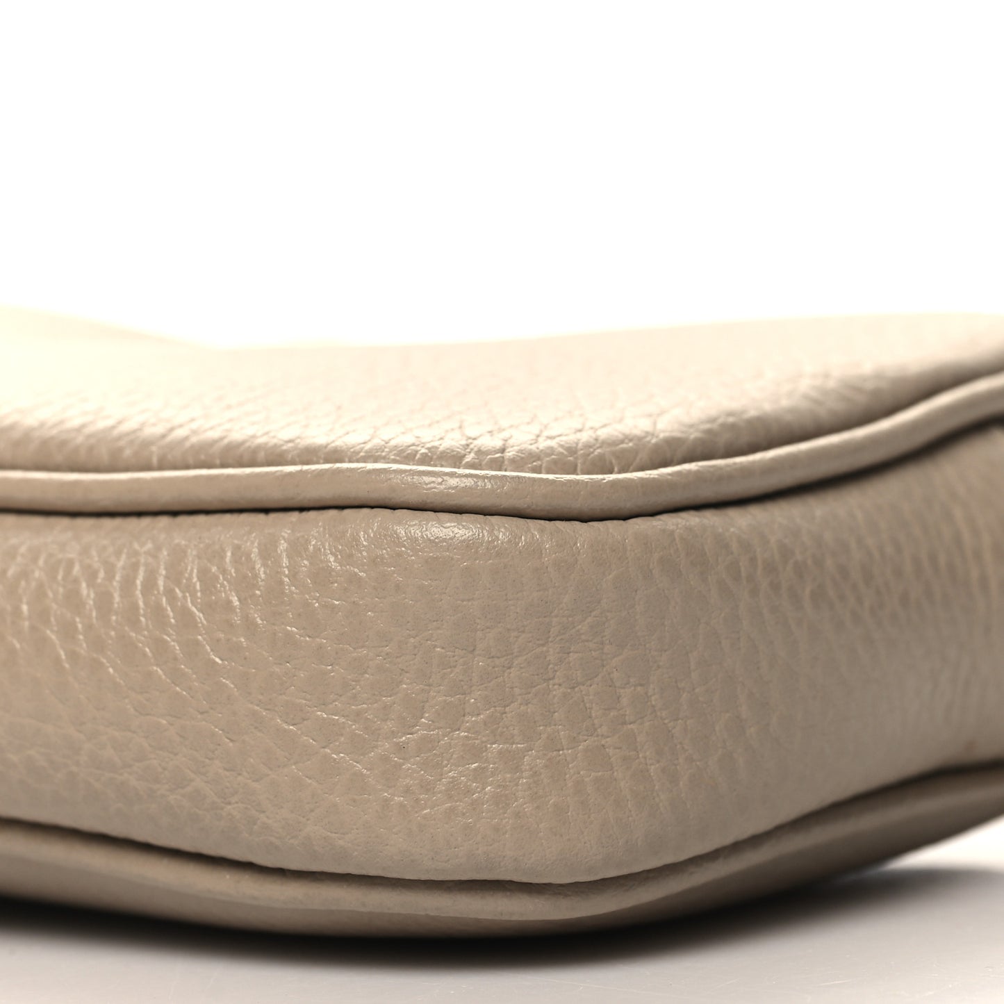 Dollar Calfskin Super Mini GG Marmont Chain Shoulder Bag Beige