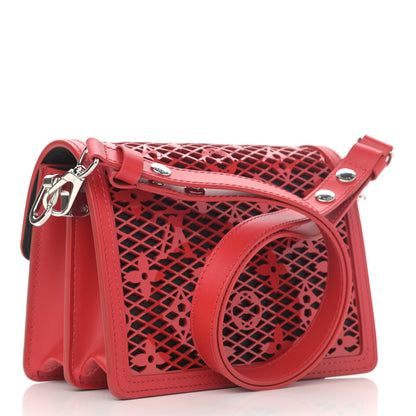 Louis Vuitton Patent Calfskin Monogram Lace Dauphine Mini Red 3 of 9
