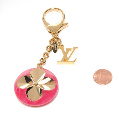 Louis Vuitton Acetate Hollow Flower Bag Charm Fuchsia 2 of 6