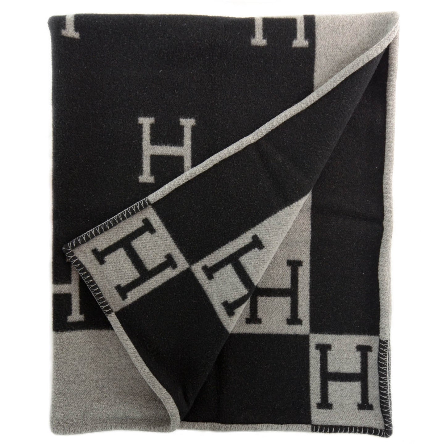 Wool Cashmere Signature Avalon Blanket Black