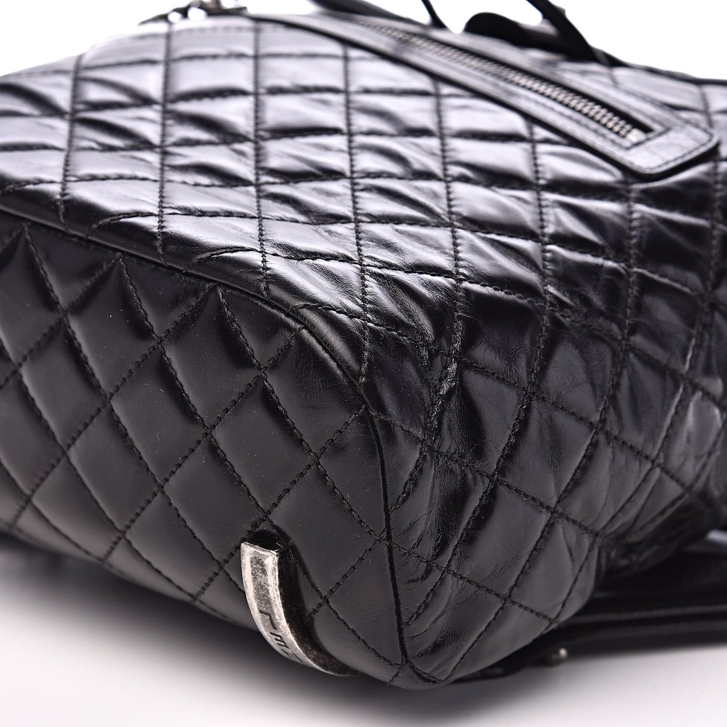 Calfskin Quilted Large Salzburg Mountain Backpack Black